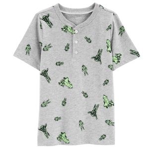 Carter’s Boys Astronaut Space Shuttle Ship Henley Tee Shirt